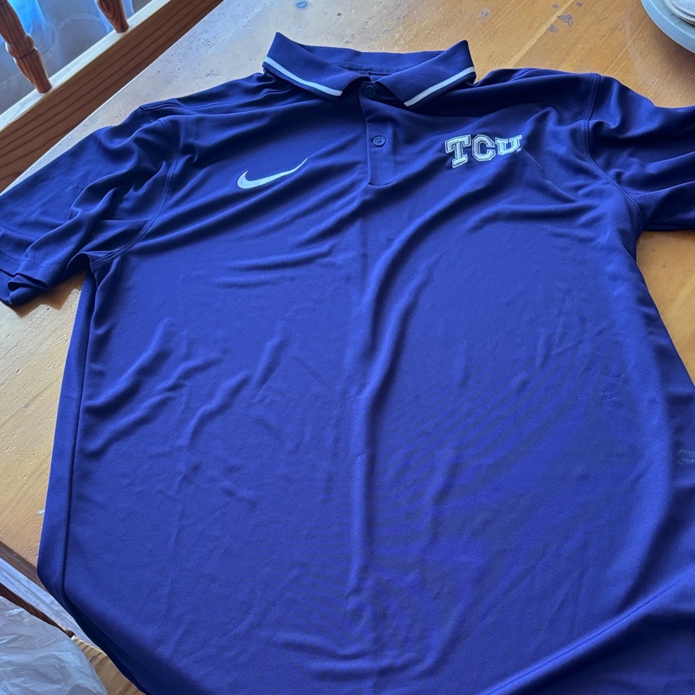 Nike Purple TCU Polo Shirt
